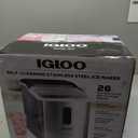 Igloo Portable Ice Maker with Scoop - Ice Maker with LED Control Panel & 1.5 Quart Water Tank - Stainless Ice Cube Maker Produces 26 Lbs. of Ice in 24 Hours with 9 Large or Small Cubes in 7 Minutes