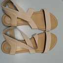DREAM PAIRS Women's Elastic Ankle Strap Flat Sandals Summer Dressy Shoes Cute Strappy Gladiator Sandals (Beige, 11)