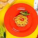 POSATE Plastic Plates Disposable 60 PCS, Heavy Duty 30 Dinner Plates 10.25" and 30 Dessert Plates 7.5" for Party, Red