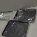 11 Inch Baking Sheets Pan Nonstick Set of 2, Walooza 1-inch Deep Baking Trays, 11X9 Inch Cookie Sheet Replacement Toaster Oven Tray, Non Toxic & Heavy Duty & Easy Clean (Black)