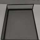 2 Pack Stackable Letter Tray, Wire Mesh Desk File Organizer Metal Desktop Paper Sorter Desk Tray Document Magazine Storage Basket for Home Office Supplies - Transverse Load, Black