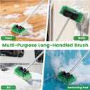 Car Wash Brush with Long Handle, 60'' Soft Bristle Cleaning Brush, Car Cleaning Brushes, Carwash Brushes for SUV, RV, Boat, Truck, House Siding, Sweep Snow, Green