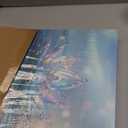 Lotus Flower Wall Art Teal Wall Decor Zen Bathroom Picture for Walls Canvas Prints Paintings Spiritual Meditation Wall Decor Turquoise Water Flowers Poster Yoga Room Artwork Decorations 12x12" 4Pcs