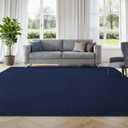 Area Rugs for Living Room Bedroom, 4 x 6 Ft Non-Slip Modern Area Rug, Soft Thickened Memory Foam Rug, Comfy Minimalist Indoor Carpet for Boys Girls Room Nursery Dorm Home Decor, Navy Blue