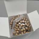 16 Feet Christmas Wood Bead Garland Wooden Bead Garland for Christmas Tree Holiday Decoration (Gold)