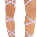 Rave Leg Wrap for Women - EDC Festival Outfit Elastic Non-Slip Strap Music Concert Accessories Neon Cosplay Costume (One Size, Lavender Purple)