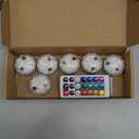 Homemory 10pcs Mini RGB Submersible LED Lights with 2Pack Remote, Multicolor Waterproof Small Tealight Candles Battery Operated Underwater Color Changing EFX Light for Vase, Halloween Lantern Decor