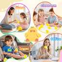 2 x 8Pcs Taba Chick Squishy Toys - Kawaii Chicks Mochi Squishy Sensory Toys for Kids, Cute Fufu Stress Relief Fidget Toys, Handmade Chicken Taba Toys, Soft Pull & Stretch Toys for Kids & Adults