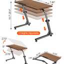 Adjustable Folding TV Tray Table, Mobile TV Dinner Tray for Eating on Couch
Tilt & Height Adjustable Laptop Desk, Sofa Side Table with Wheels, Protable Snack Desk for Living Room Bedroom & Office, 31.52 inches x 15.76 inches x 19.7 inches