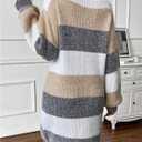 SOLY HUX Sweater Dresses for Women 2025 Long Sleeve Striped Knit Dress Fall Winter Dresses for Women Trendy (Gray, M)