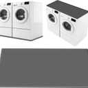 Large Washing Machine Drain Pan Silicone Mat, 54" X27.5" Non-Slip Waterproof Washing Machine Tray, Washer Drip Pan Under Dryer or Washer, Anti-Vibration, Floor Leak Protector for Laundry Room-Gray