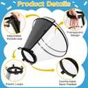 Dog Cone Collar After Surgery, Extended Dog Recovery Cone to Stop Licking Wounds, Transparent Soft Elizabethan Collar for Large Medium Small Dogs, Adjustable Pet Cone with Elastic Neck Loops