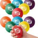 Jerify 12 Pcs Foam Dodgeball Set 3.5 Inch Soft Skin Playground Dodgeballs Bulk, Low Density Foam for Non Sting Dodgeball Sports Equipment for Kids and Adults