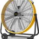 VENTISOL 24 Inch Industrial Floor Drum Fan, 9500 CFM Heavy Duty Floor Fan with 8 Blades, 3-Speed High Velocity Shop Fan, Metal Fans for Warehouse, Patios, Garage