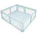  UY10025BL Large Infant Baby Playpen Safety Play Center Yard with 50 Ocean Balls, Blue