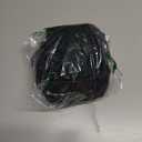 CHICME Women's Glitter Party Dress V-Neck Mesh Sheer Lantern Sleeve Mini Dresses Zipper Back Slim Fit Evening Dress (Large, Black)