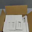 ELEGRP Matte White 1-Gang Screwless Decorative Wall Plates, Standard Size Unbreakable Thermoplastic Faceplate Cover for Decorator Receptacle Outlet Switch, UL Listed (100 Pack)