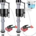 Universal Toilet Flusher Replacement Kit, Toilet Fill Valve and 2-Inch Flapper Replacement Kit, Toilet Parts Inside Tank Kit, Adjustable, Quiet and Easy to Install (2-Pack)