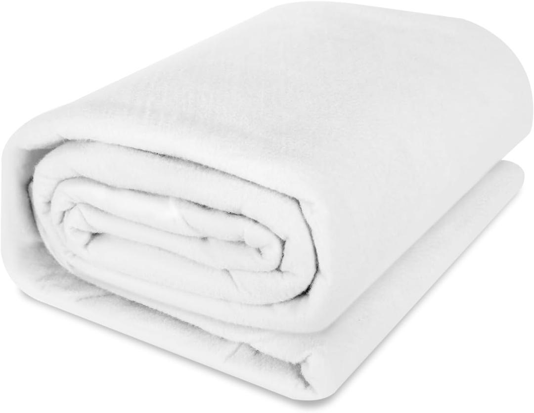 18FT Round Pool Liner Pad for Above Ground Pools, 280g/m Thicked Pool Mat for Pool Bottom Under Pool Padding,Geotextile Material/Puncture Prevention/Extends Liner Life (White)