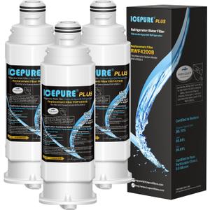 ICEPURE PLUS NSF53 DA97-17376B Replacement for HAF-QIN/EXP, HAF-QIN, DA97-08006C, RF23M8070SG, RF23M8070SR, RF23M8090SG, RF23M8090SR, AQF-DA97-17376B Refrigerator Water Filter, 3PACK