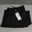 Ettelo Dark Wash Black Mid Rise Stretch 5 Pocket Wide Leg Denim Jeans Womens 16