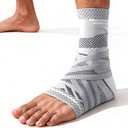 Ankle Brace for Men & Women [X-Shaped Compression & Breathable Mesh] Adjustable Ankle Compression Sleeve With 2 Gel Pads,Ankle wrap for Plantar Fasciitis Relief, Achilles Tendonitis, Swelling, Pain Relief & Injury Recover (Large, Gray)