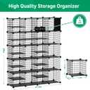 Wire Cube Storage Organizer, 20 Cubes Converted into 23 Cubes, Sturdy Metal Grids Storage Shelf Closet Shelving Units and Storage, Shelves for Bedroom LIvingroom Office