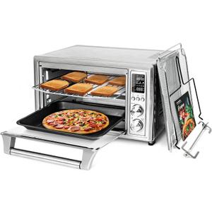 COSORI Air Fryer Toaster Oven Combo, 12-in-1 Airfryer Rotisserie Convection Oven Countertop, Bake, Broil, Roast, Dehydrate, 134 Recipes & 4 Accessories, 32QT, Silver, Stainless Steel