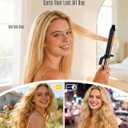 1 Inch Extra Long Barrel Curling Iron for Long Hair - Dual Voltage 1 Inch Curling Irons wirh with Ceramic Coating and Lasting Styling,Fast Heating up,8 Adjustable Temp for Smooth Salon Curls