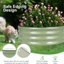 Galvanized Raised Garden Bed- 2Pcs 3x3x1FT Metal Planter Boxes Outdoor | Round Steel Raised Bed Kit & Fire Pit Ring for Gardening with Protective Tape, Gloves for Vegetables, Flower (Green)