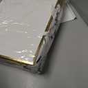 ReliThick 12 Pack Metallic Paper Gift Bag with Handles and Tissue Paper 11.8 x 10 x 4'' Thank You Favor Bag for Christmas Thanksgiving Wedding Bridesmaid 5 Senses Gifts(White, Gold)