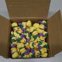 Gejoy 50 Pcs Mini Mardi Gras Rubber Ducks Mardi Gras Themed Duck Figurines Bulk Small Assorted Carnival Rubber for Birthday Gifts Party Exchanging Favors Holiday Decor