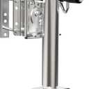 YOMILINK 2000 lbs Trailer Jack with Dual Wheel, Heavy Duty Swivel Boat Jack, 12" Lift, Bolt-on Tongue Trailer Jacks for RV Boat Trailers, Silver