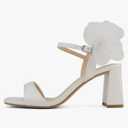 Delicious Bless ~ Women Open Toe High Heel Chiffon Bridal Dress Sandals,Size 6