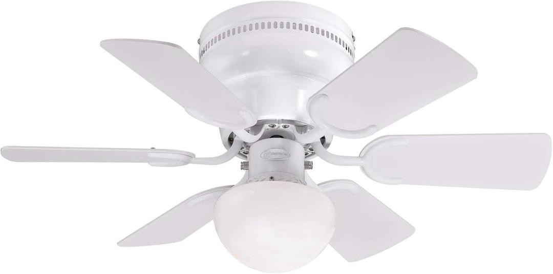 Westinghouse 7230800 Petite Indoor Ceiling Fan with Light, 30 Inch, White