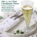 Reli. Champagne Flutes Plastic | 100 Pack | 4.5 oz - Clear | Premium Plastic Champagne Flutes | Party-Perfect for Celebrations