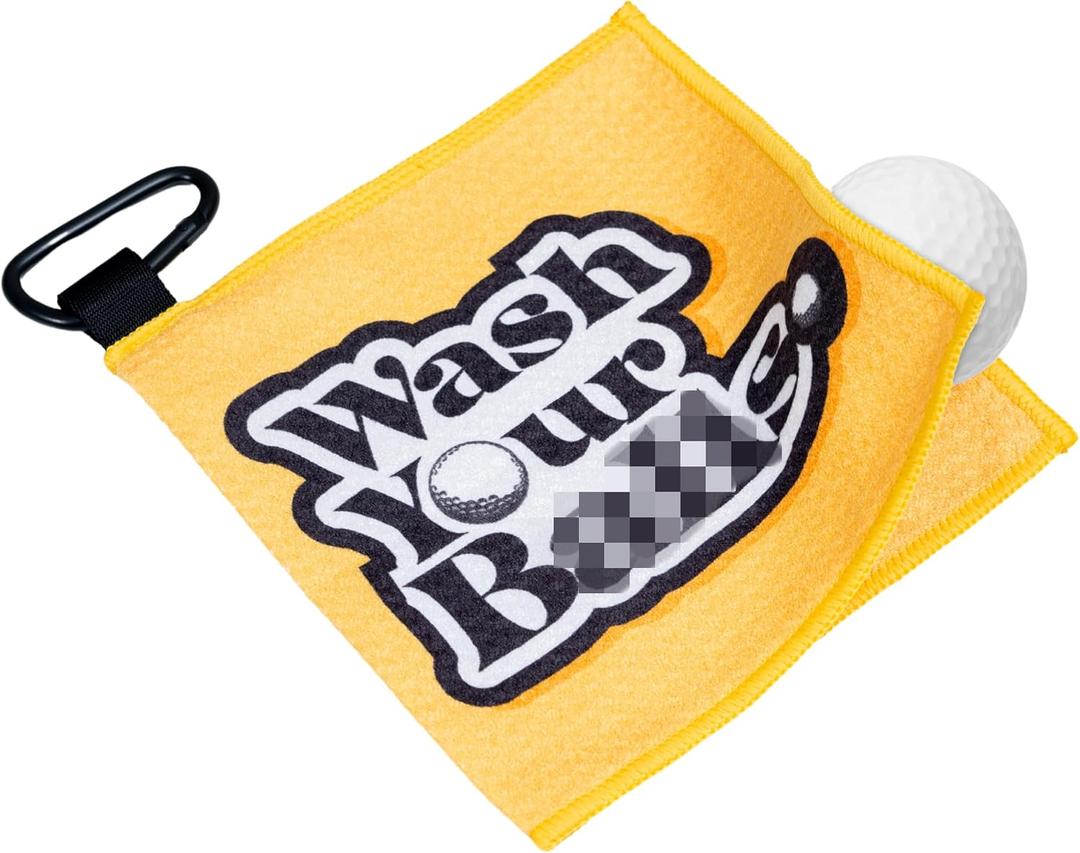 10 x Funny Gifts for Men, Gag Golf Towel- Funny Golf Towel with 4 Unique Golfing Stickers - Unique Golf Gifts for Men for Cool Golf Stocking Stuffer for Christmas, Birthday
