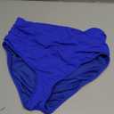 Tempt Me Women's High Waisted Bikini Bottom Tummy Control Ruched Bathing Suit Swim Bottom (Royal Blue)