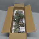 MyGift 12 Inch Modern Artificial Succulent Plants Arrangement Centerpiece in Black Rectangular Wood Planter Box