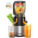 Juicer Machines with 5.8" Large Feed Chute, Slow Masticating Cold Press Juicer for Whole Fruits & Vegetables, Easy to Clean Design, High Juice Yield Home Juicer for Daily Wellness