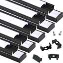 Led strip aluminum channel kit with diffuser 19 inch long, 5 pcs