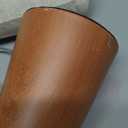 EDISHINE 21.85" Farmhouse Table Lamp, Rustic Bedside Lamp, Water Transfer Rose Wood Grain Metal Base, Beige Linen Shade, Modern Nightstand Light for Living Room, Bedroom, Office, E26 Base