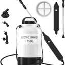 1.35 Gallon Battery Powered Sprayer, USB Pump Sprayer with Extendable Wand | 3 Mist Spray Nozzles USB Rechargeable Handle& Adjustable Shoulder Strap, One-Click Auto Sprayers for Yard Lawn Planting
