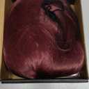 Wine Red Bob Wig With Bangs 12 Inch Burgundy Wig Short Synthetic Fiber Bob Wigs for Women Short Bob Wigs and Halloween Cosplay Wig for Daily Life Colorful Wigs With One Cap (Wine Red)