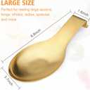 VanlonPro Stainless Steel Spoon Rest, Spatula Ladle Holder, Stainless Steel Utensil Spoon Rest Holder, Brushed Finish, Dishwasher Safe 9.8 x 3.7 Inch (Gold 1PC)