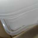 Rubbermaid 70 Quart Under the Bed Low Profile Storage Boxes with Dual Hinged Lids and Easy Rolling Caster Wheels, Clear, 2 Pack