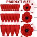 WILLBOND 18 Pcs Artificial Red Poppy Flowers Veterans Day Large Poppies Fake Flowers for Halloween Memorial Day Wicked Birthday Carnival Back to School Party Backdrop