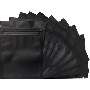 200 Pack Mylar Bags 3.3 x 5.1 Inch Resealable Smell Proof Bags Foil Pouch Bag Flat Bag Matte Black