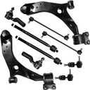 SCITOO 10pcs Suspension Kit For 2004-2009 For Mazda 3 2006-2015 For Mazda 5 - With Suspension Parts Lower Control Arm Sway Bar End Link Inner And Outer Tie Rod Ends