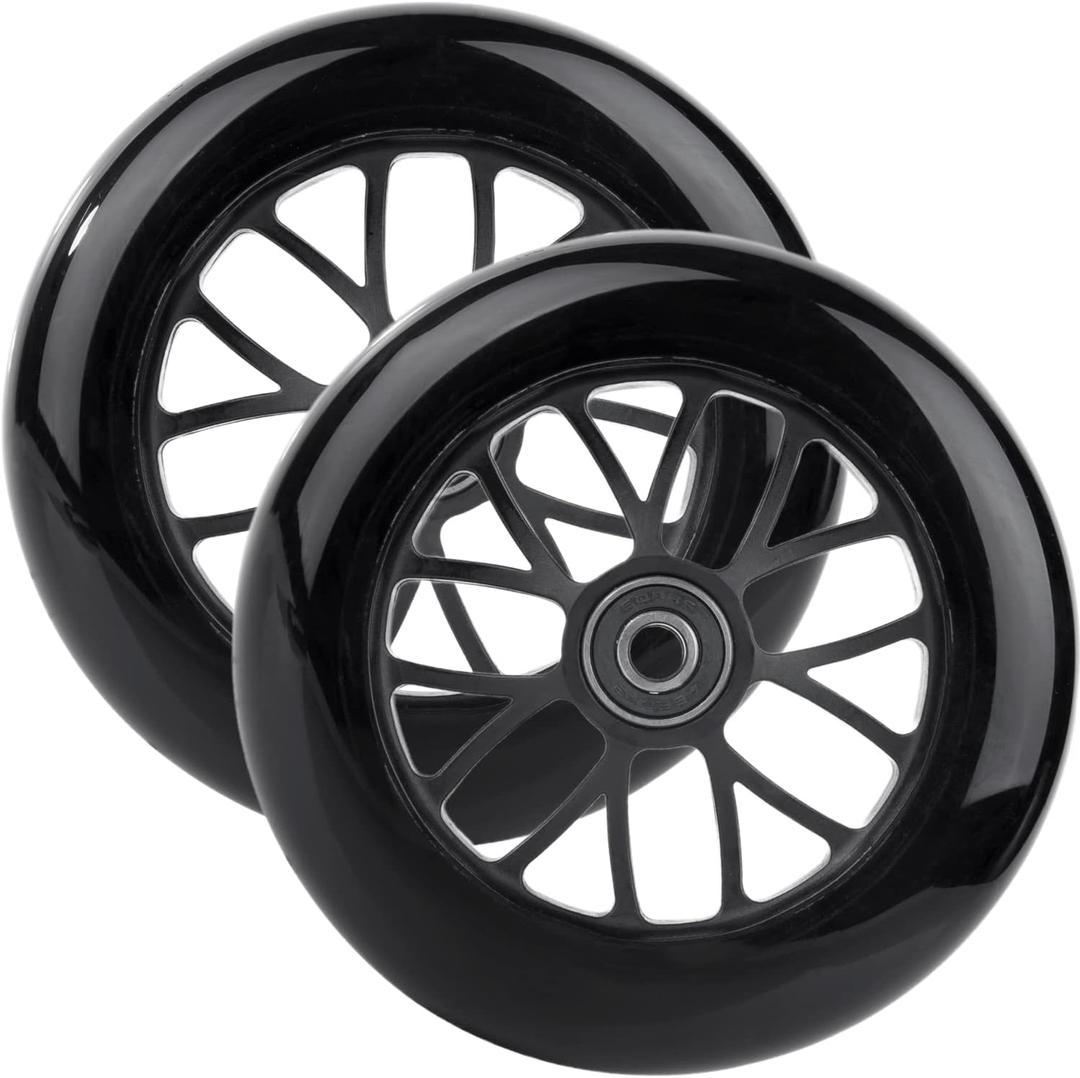 AOWESM 125mm 85a Scooter Wheels with ABEC-9 Bearings for Razor A3 Kick Scooters - Precision Fit, Durable & Smooth Ride (2-Pack, Black)